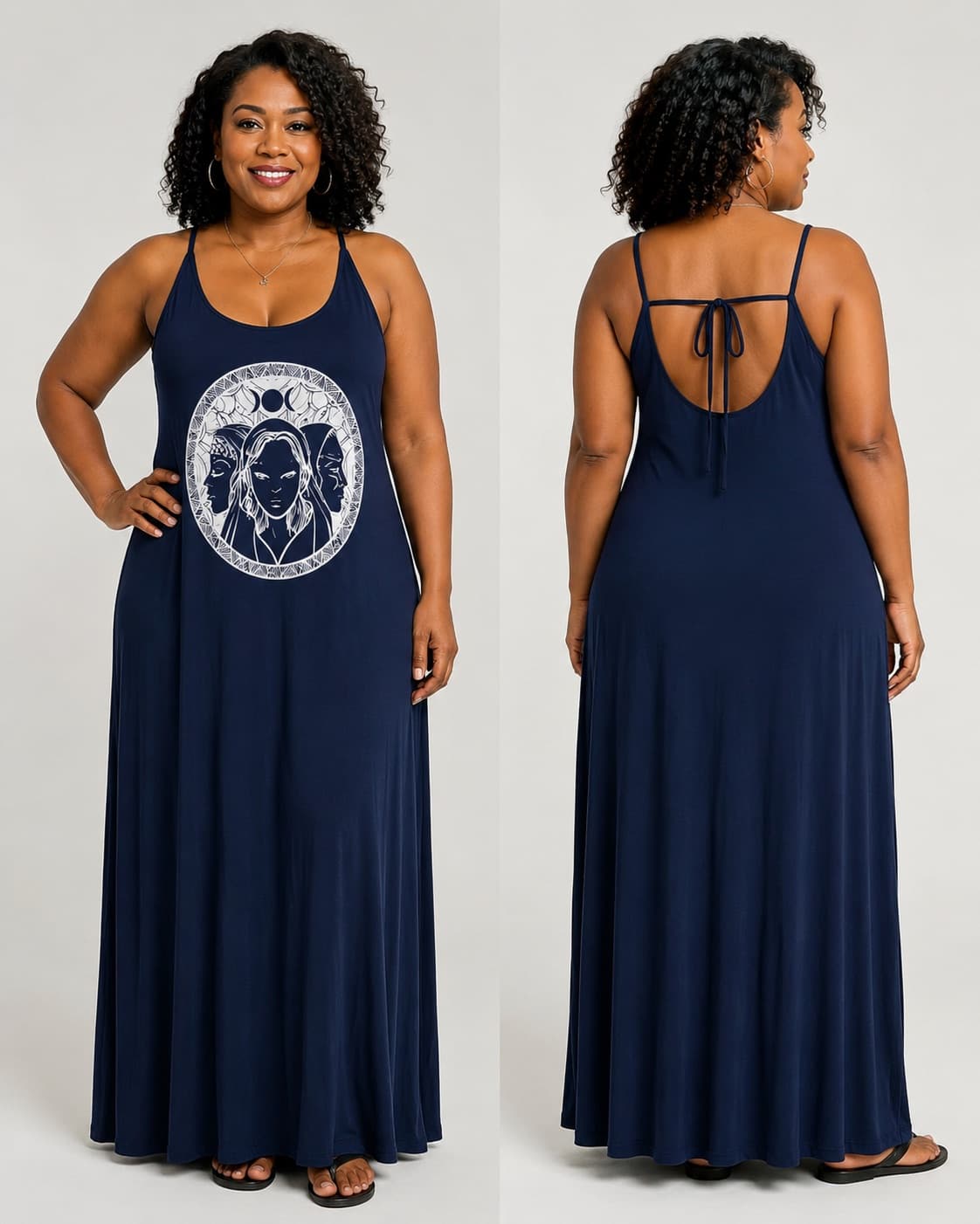 Vestido de Alça Hécate — Azul Marinho