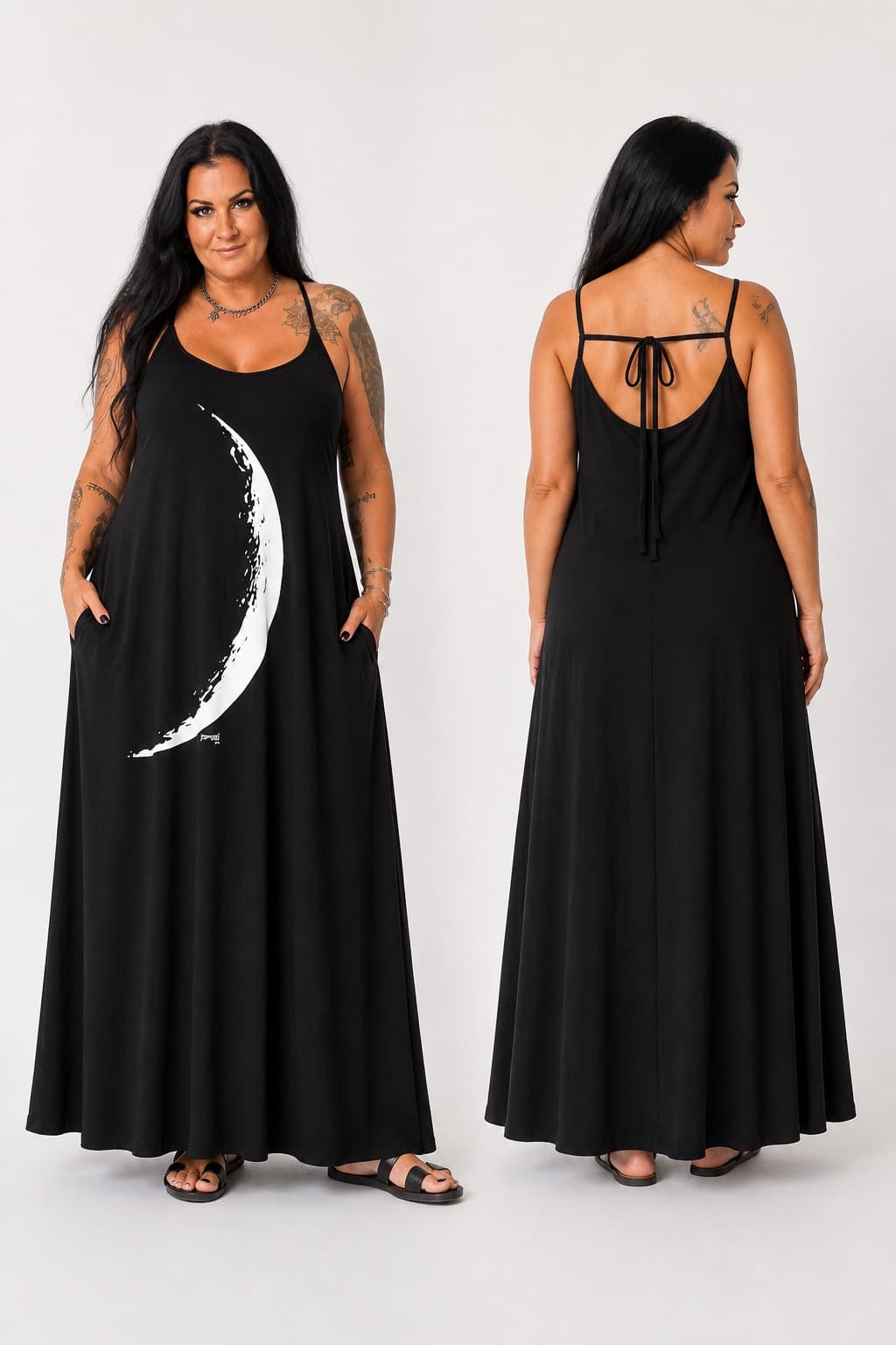 Vestido de Alça Minguante Grande — Preto