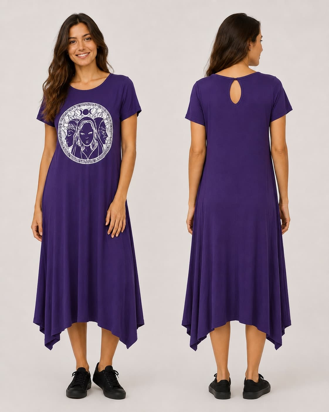 Vestido de Manga Hécate — Roxo Intenso