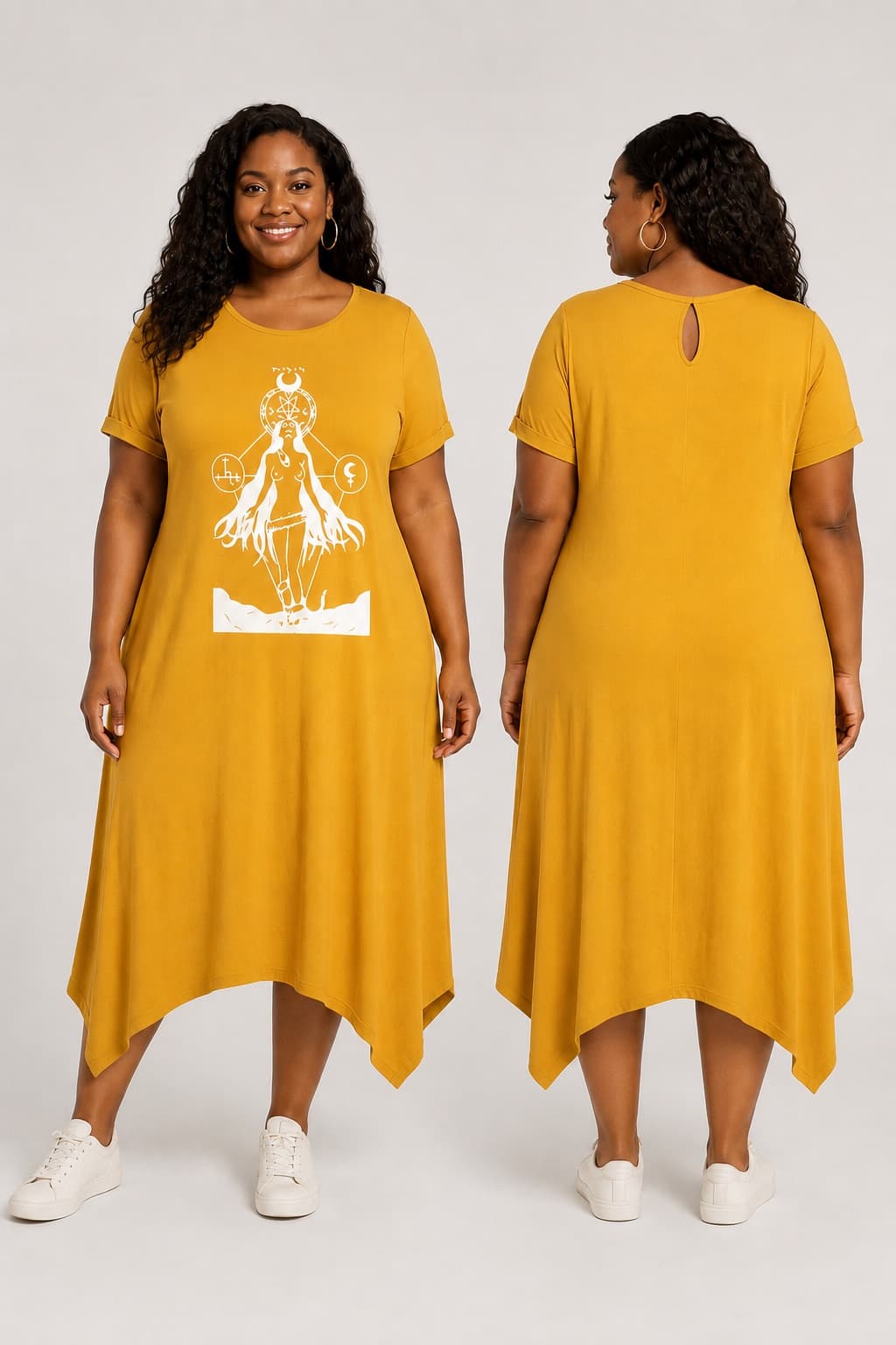 Vestido de Manga Lilith — Amarelo Mostarda